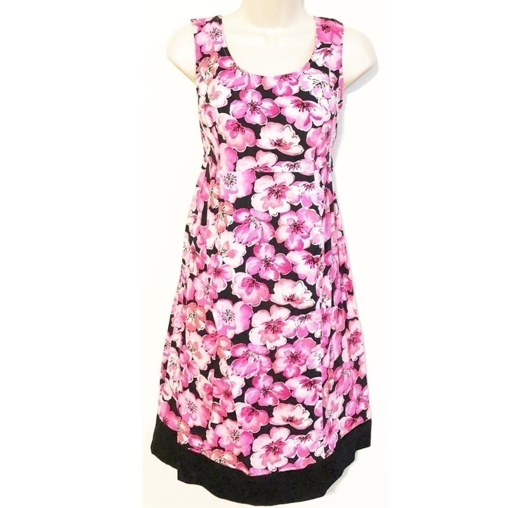 Motherhood Maternity floral sleeveless pink dress